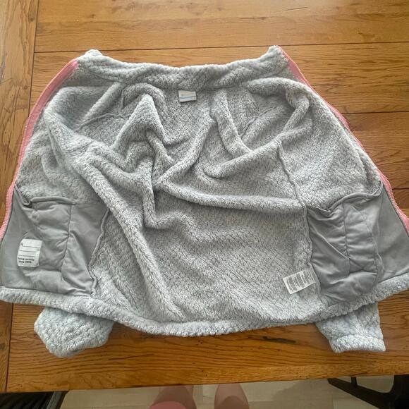 Columbia Girls FireSide Sherpa Jacket Grey Sz XL 18-20 Full-Zip Soft Feel - Picture 9 of 12